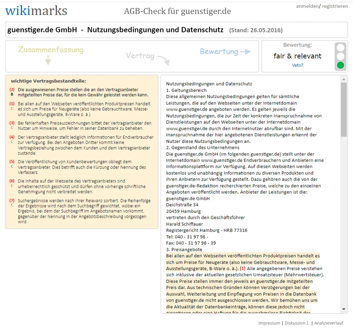 AGB Check für amazon.de